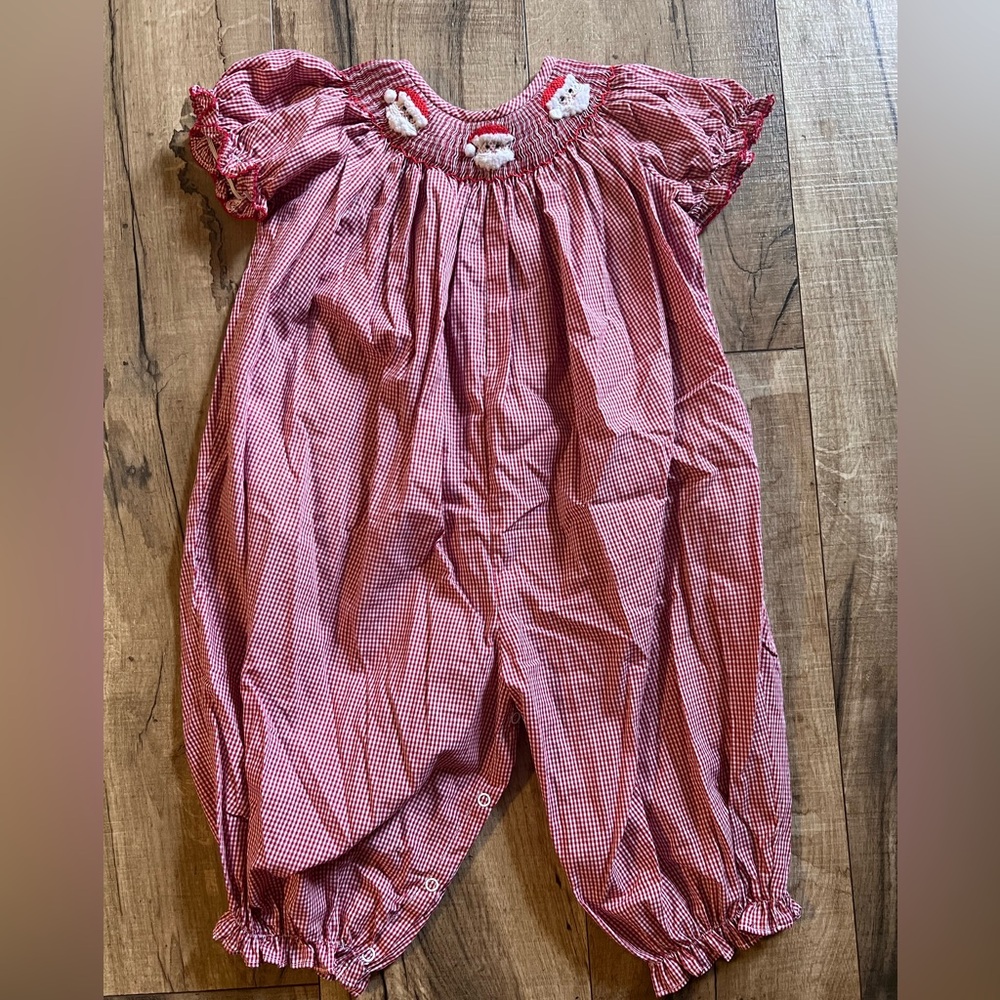 Classic Whimsy Santa’s Favorite Smocked Long Bubble